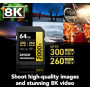 Karta pamięci Lexar SDXC 64 GB Professional 2000x LSD2000064G-BNNNG - UHS-II, 300MB|s|260MB|s, C10, V90, U3