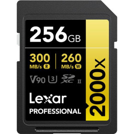Karta pamięci Lexar SDXC 256 GB Professional 2000x LSD2000256G-BNNNG - UHS-II, 300MB|s|260MB|s, C10, V90, U3