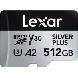 Karta pamięci Lexar microSDXC 512 GB Professional SILVER PLUS LMSSIPL512G-BNANG - 205|150MB|s, UHS-I, C10, A2, V30, U3