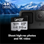 Karta pamięci Lexar microSDXC 512 GB Professional SILVER PLUS LMSSIPL512G-BNANG - 205|150MB|s, UHS-I, C10, A2, V30, U3