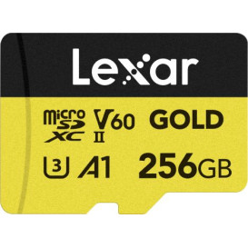 Karta pamięci Lexar microSDXC 256 GB Professional Gold LMSGOLD256G-BNNNG - 280|180MB|s, UHS-II, C10, A1, V60, U3