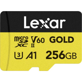 Karta pamięci Lexar microSDXC 256 GB Professional Gold LMSGOLD256G-BNNNG - 280|180MB|s, UHS-II, C10, A1, V60, U3