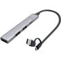Hub USB-C/USB-A i-tec CAHUBMETALMINI4 - 1x USB-C, 3x USB 2.0, Szary