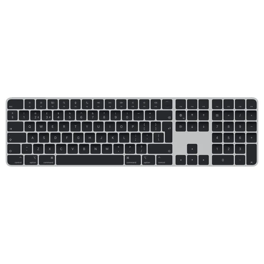 Klawiatura bezprzewodowa Apple Magic Keyboard z Touch ID MMMR3B/A - UK, Czarna, Srebrna
