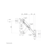 Uchwyt ścienny Neomounts by Newstar wall mounted gas spring monitor arm 17-32" WL70-450BL11 - Czarny