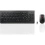 Zestaw bezprzewodowy klawiatury i myszy Lenovo Essential Wireless Combo 4X30M39472 - German 129, Układ niemiecki, Czarny