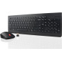 Zestaw bezprzewodowy klawiatury i myszy Lenovo Essential Wireless Combo 4X30M39472 - German 129, Układ niemiecki, Czarny