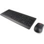 Zestaw bezprzewodowy klawiatury i myszy Lenovo Essential Wireless Combo 4X30M39472 - German 129, Układ niemiecki, Czarny