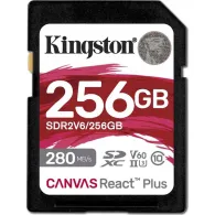 Karta pamięci Kingston Canvas React Plus SDXC 256 GB SDR2V6/256GB - UHS-II, V60