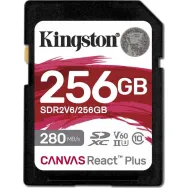 Karta pamięci Kingston Canvas React Plus SDXC 256 GB SDR2V6/256GB - UHS-II, V60