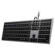 Klawiatura przewodowa Satechi Slim W3 Wired ST-UCSW3M - USB-C, Szara