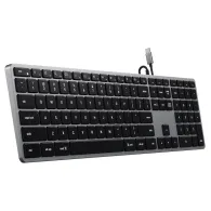 Klawiatura przewodowa Satechi Slim W3 Wired ST-UCSW3M - USB-C, Szara