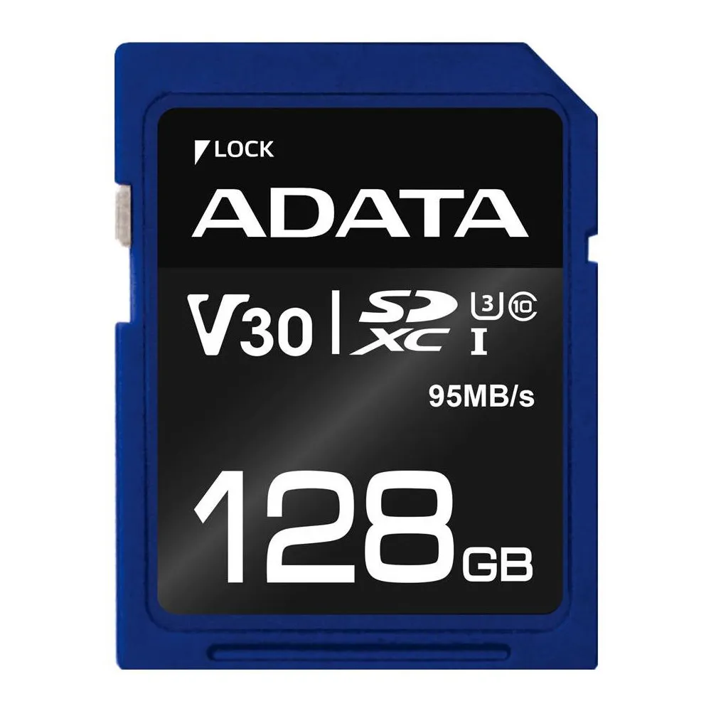 Karta pamięci ADATA Premier Pro SDXC 128GB ASDX128GUI3V30S-R - Niebieska, Czarna | Sklep ITnes.pl - IT for BUSINESS