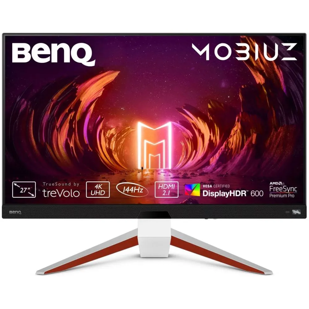Monitor Benq Mobiuz EX2710U 9H.LKTLA.TBE, 27", 3840x2160 (4K), 144Hz, IPS, HDR, 1 ms, Biały | Sklep ITnes.pl, IT for BUSINESS