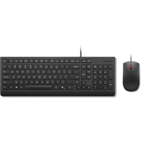 Zestaw klawiatury i myszy Lenovo Essential Wired Combo 4X31R64439 - US Euro 103P, Czarny