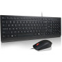 Zestaw klawiatury i myszy Lenovo Essential Wired Combo 4X31R64439 - US Euro 103P, Czarny