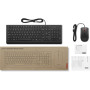 Zestaw klawiatury i myszy Lenovo Essential Wired Combo 4X31R64439 - US Euro 103P, Czarny