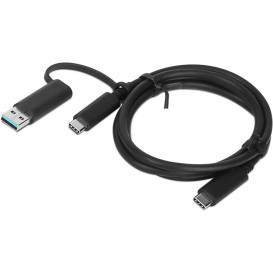 Kabel Lenovo Hybrid USB-C z USB-A 4X90U90618 - zdjęcie poglądowe 1