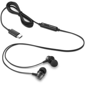 Słuchawki douszne Lenovo USB-C Wired In-Ear Headphones 4XD1J77351 - Czarne