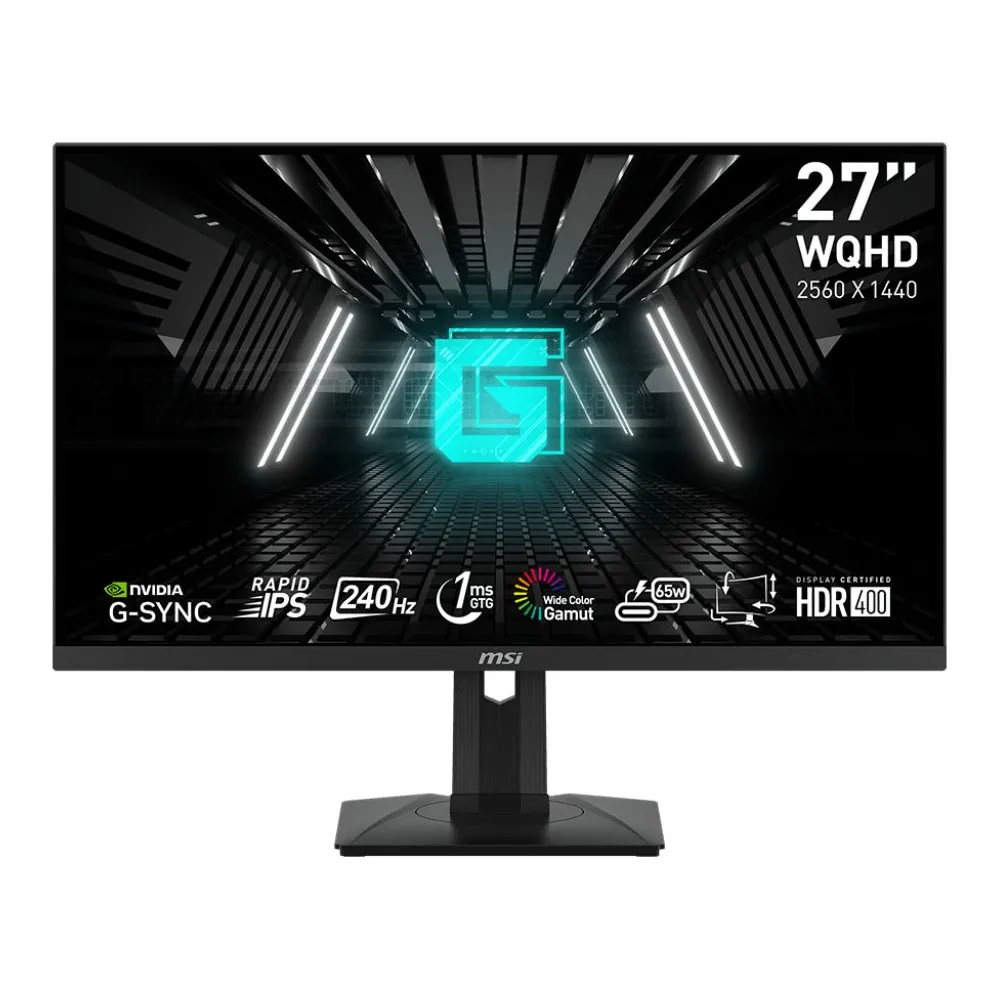 Monitor MSI G274QPX - 27"/2560x1440 (QHD)/240Hz/Rapid IPS/1 ms/pivot/USB-C/Czarny - zdjęcie