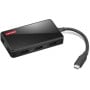 Replikator portów Lenovo 100 USB-C Travel Dock GX91M73945 - 1x HDMI, 1x VGA, 3x USB-A, 1x USB-C, Czarny