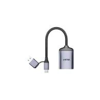 Czytnik kart pamięci Unitek 2-in-1 USB-C/A SD4.0 Card Reader R1018E01 - Szary