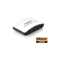Delock 61762 HUB USB 3.0 DELOCK 4-PORTY AKTYWNY+ZASILACZ BIAŁO-CZARNY | Sklep ITnes.pl - IT for BUSINESS