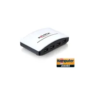 Delock 61762 HUB USB 3.0 DELOCK 4-PORTY AKTYWNY+ZASILACZ BIAŁO-CZARNY | Sklep ITnes.pl - IT for BUSINESS