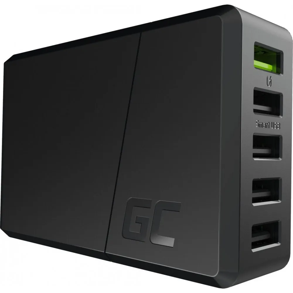 Ładowarka sieciowa Green Cell ChargeSource 5 5x USB-A 52W - Czarna - CHARGC05 | Sklep ITnes.pl - IT for BUSINESS