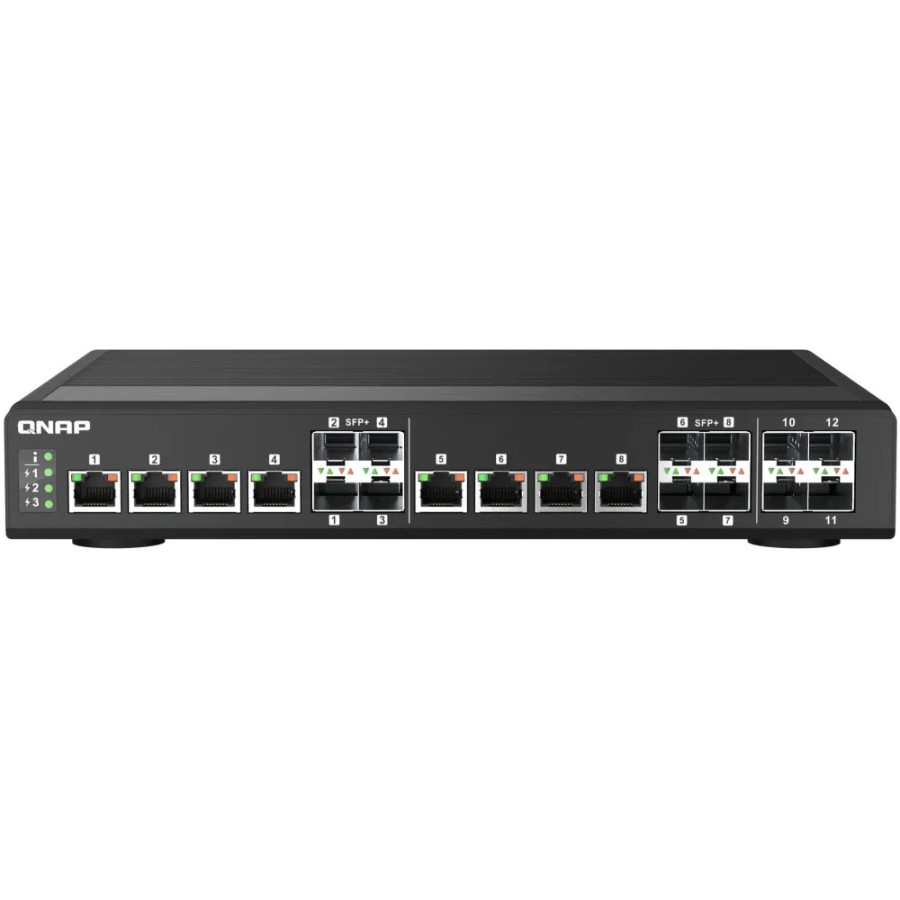 Switch zarządzalny QNAP QSW-IM1200-8C, 4x 10GbE SFP+, 8x 10GbE Combo SFP+|RJ45, pasywne chłodzenie | Sklep ITnes.pl, IT for BUSI