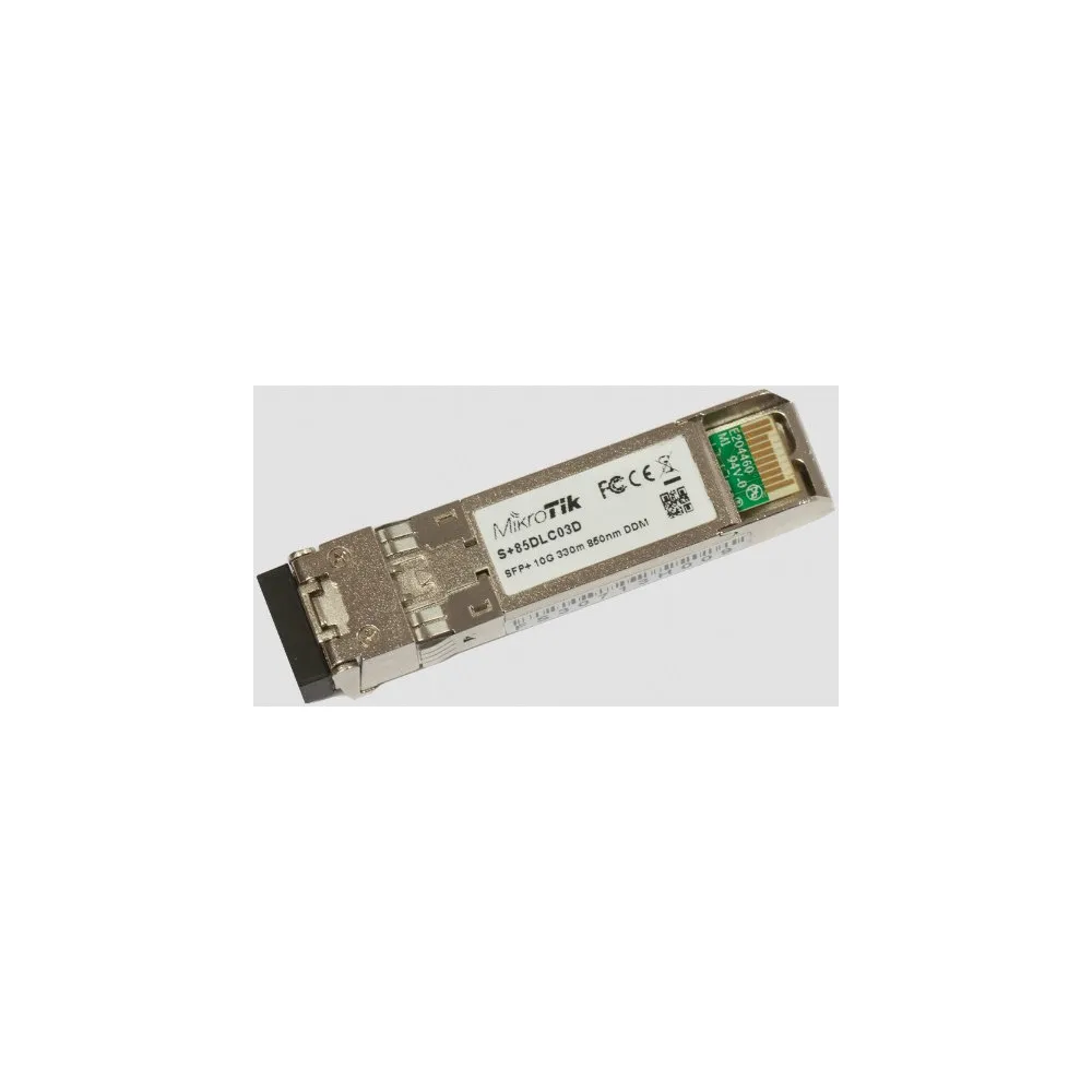 Moduł SFP MikroTik S+85DLC03D - wielomodowy, 10Gbps, długość fali 850nm, LC/UPC, zasięg 300m