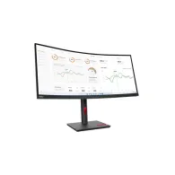 Monitor Lenovo ThinkVision T34w-30 z kamerą MC60 63D4ZAT1EU, 34", 3440x1440 (UWQHD), 60Hz, 21:9, zakrzywiony, VA, 6,000 ms, kame