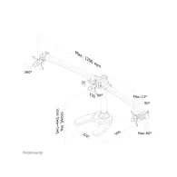 Stojak do monitora Neomounts by Newstar Flat Screen Desk Mount 10-27 FPMA-D700DD3 - Czarny