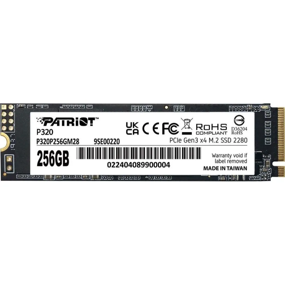 Dysk SSD 256GB M.2 NVMe Patriot P320 P320P256GM28, 2280, M.2, NVMe, 2200-1200MBps | Sklep ITnes.pl, IT for BUSINESS