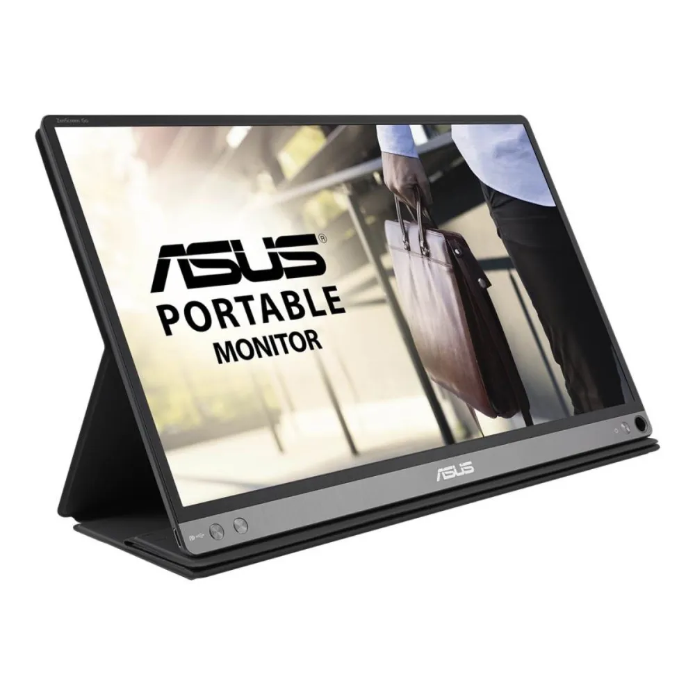 Zdjęcie produktu Monitor ASUS ZenScreen GO MB16AHP 90LM04T0-B01170 - 15,6"/1920x1080 (Full HD)/IPS/5 ms/pivot/USB-C/Czarny