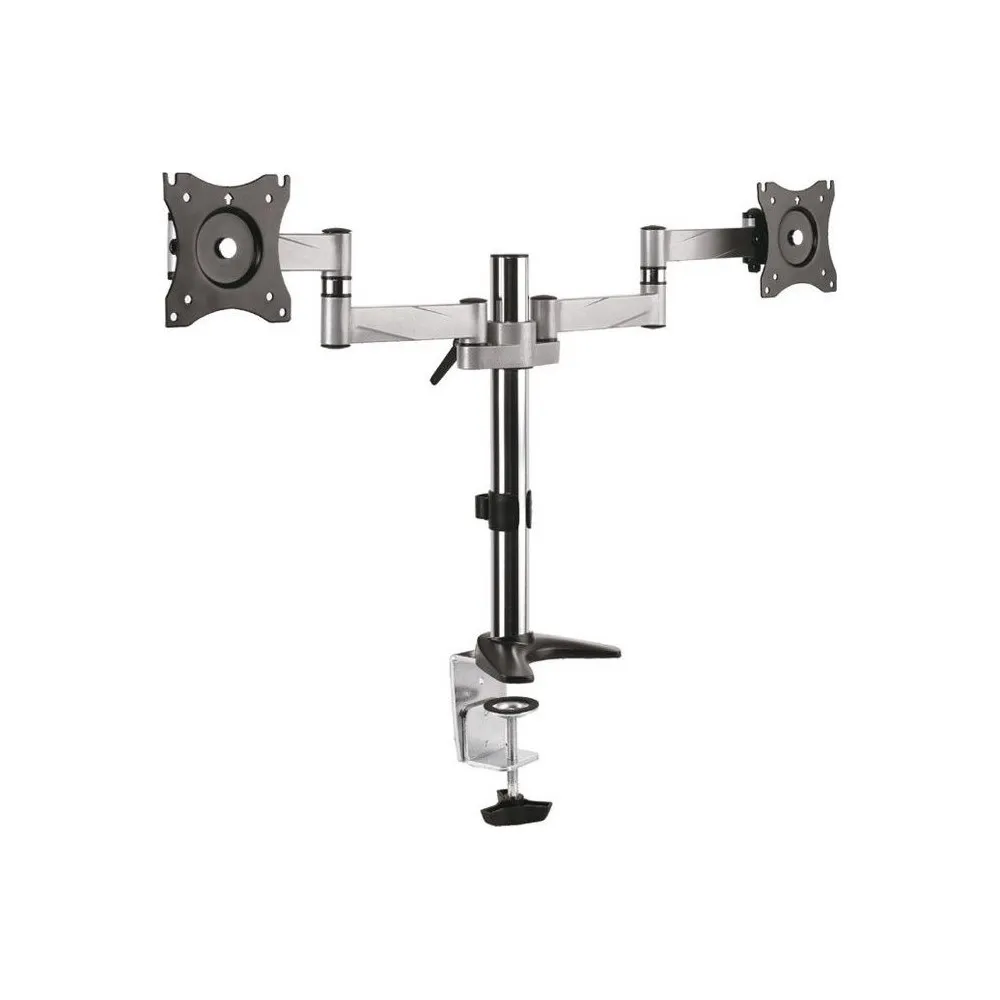 Uchwyt biurkowy do monitorów Maclean 27" MC-714 - 2 monitory, Kolor srebrny | Sklep ITnes.pl - IT for BUSINESS