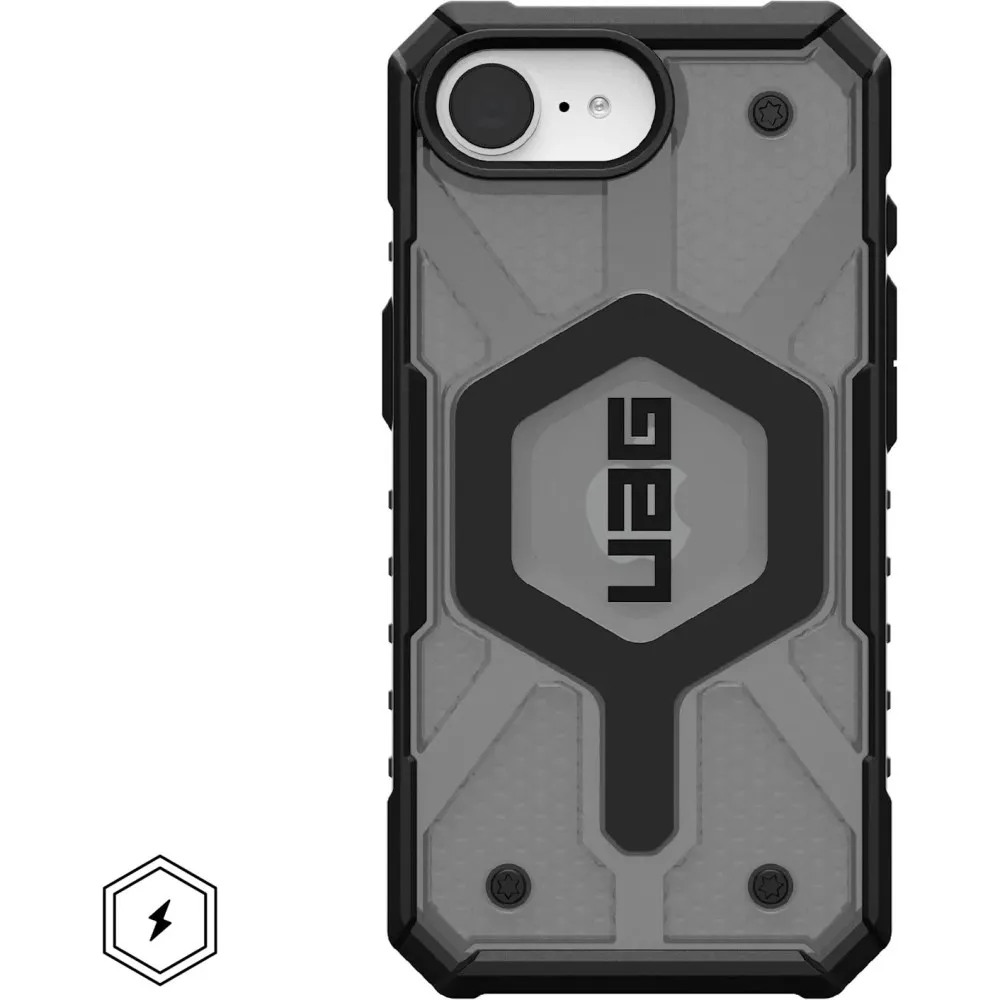 Etui ochronne na smartfon UAG Pathfinder Clear Magsafe do iPhone 16e (2025) z MagSafe 114498113131, Szare, Czarne | Sklep ITnes.