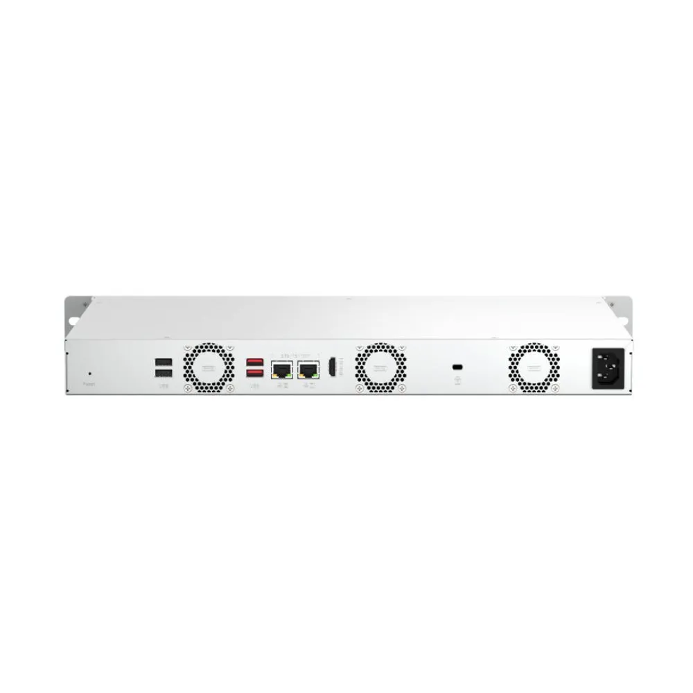 Zdjęcie produktu Serwer NAS QNAP Rack TS-464EU-EW - Rack (1U)/Intel Celeron N5095/8 GB RAM/48 TB/4 wnęki/2 x M.2/hot-swap/3 lata Carry-in