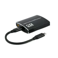 Adapter Gembird USB-C do 2x HDMI A-CM-HDMIF2-01, 15 cm, USB-C 3.2 Gen 1, 4K 60Hz 1x monitor, 4K 30Hz 2x monitory, Czarny | Sklep