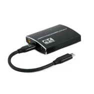 Adapter Gembird USB-C do 2x HDMI A-CM-HDMIF2-01, 15 cm, USB-C 3.2 Gen 1, 4K 60Hz 1x monitor, 4K 30Hz 2x monitory, Czarny | Sklep