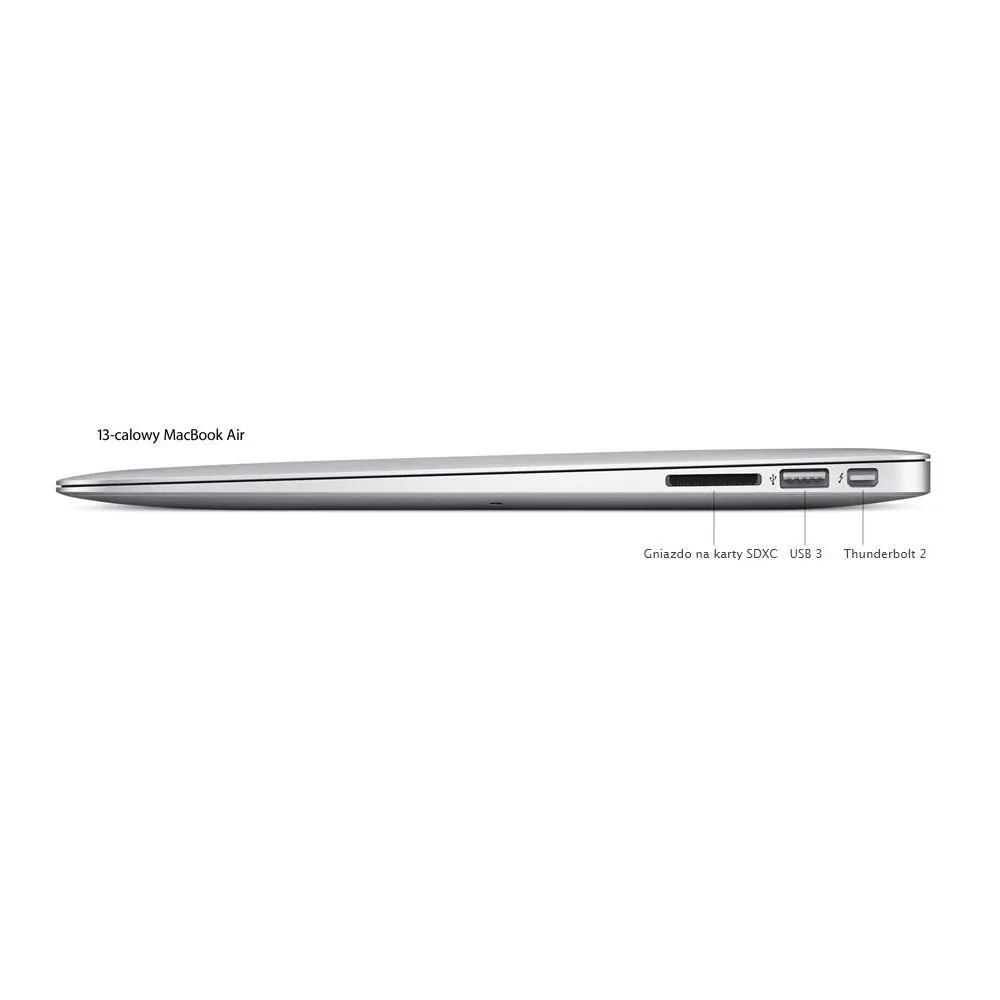 Laptop Apple MacBook Air 13 MQD32ZE/A - i5-5350U/13,3" WSXGA/RAM 8GB/SSD 128GB/Srebrny/macOS/1 rok Carry-in