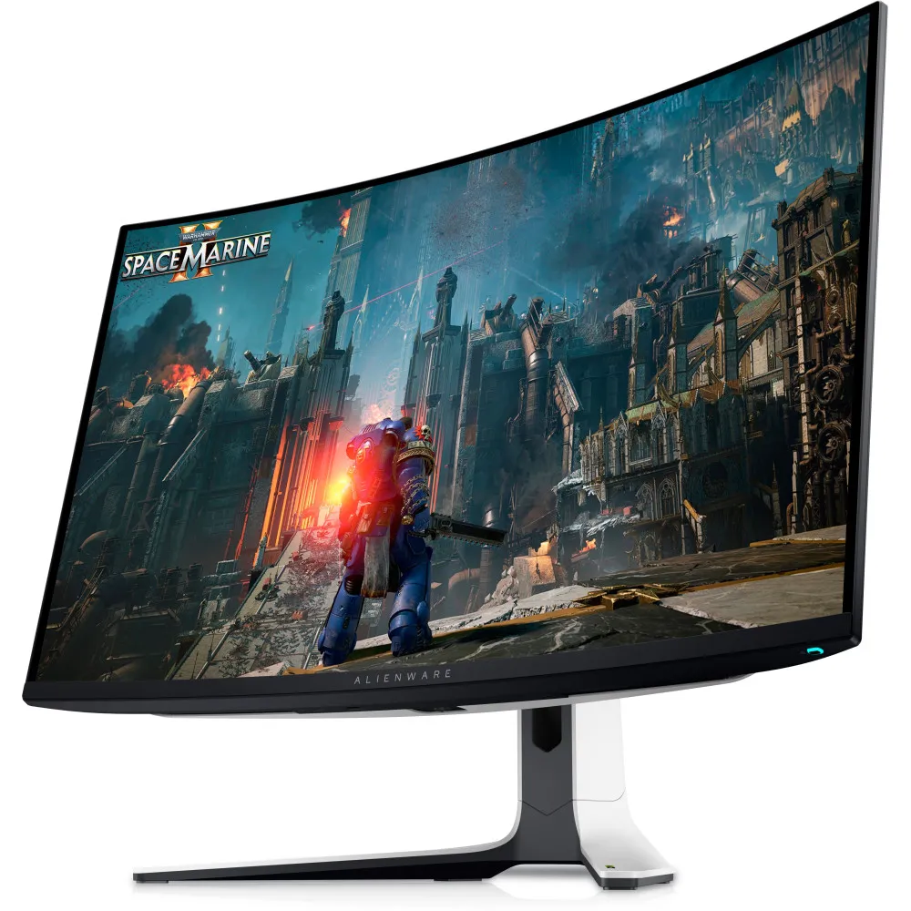 Monitor Dell Alienware 32 4K QD-OLED AW3225QF 210-BLLV - 31,6"/3840x2160 (4K)/240Hz/zakrzywiony/QD-OLED/G-Sync/0,3 ms/USB-C/Czarno-Biały - zdjęcie