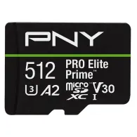 Karta pamięci PNY PRO Elite Prime 512GB P-SDU512V32200PEP-GE - Adapter SD, UHS-I, Class 10, U3, V30