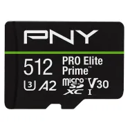 Karta pamięci PNY PRO Elite Prime 512GB P-SDU512V32200PEP-GE - Adapter SD, UHS-I, Class 10, U3, V30