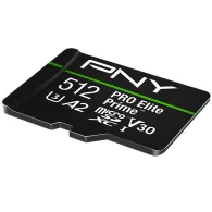 Karta pamięci PNY PRO Elite Prime 512GB P-SDU512V32200PEP-GE - Adapter SD, UHS-I, Class 10, U3, V30