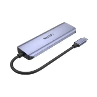 Hub Unitek USB-C 3.1 4 x USB-C 5 Gbps H1107K - 4 porty, Kolor srebrny, Czarny | Sklep ITnes.pl - IT for BUSINESS