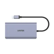 Stacja dokująca Unitek uHUB S7+ 7-in-1 USB-C D1056A, Kolor srebrny, Czarny | Sklep ITnes.pl, IT for BUSINESS