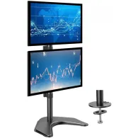 Uchwyt biurkowy na monitory Techly LED/LCD 13-27" - 2 x 10 kg, 2 monitory, Czarny - 027552 | Sklep ITnes.pl - IT for BUSINESS