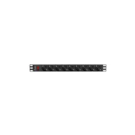 Listwa zasilająca Rack PDU Lanberg PDU-09F-0300-BK - 1U, 9 gniazd "schuko", przewód 3m