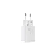 Ładowarka sieciowa Baseus Compact Quick Charger CCXJ-B02 - USB-A, USB-C, 20W, QC3.0, PD 3.0, Biała
